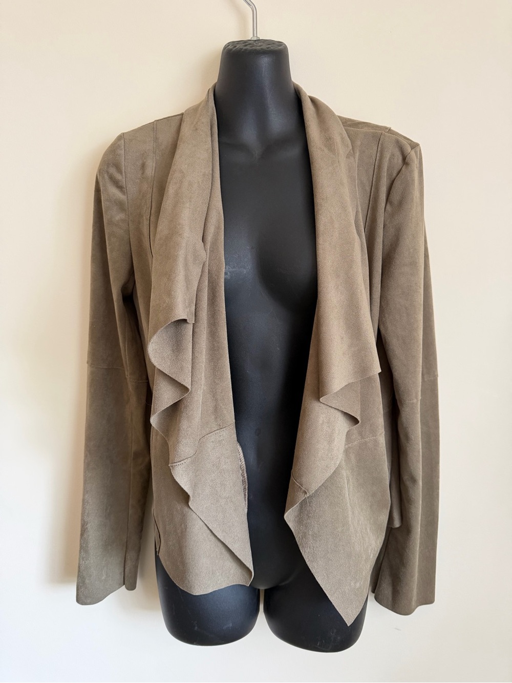 Bagatelle Draped Open-Front Jacket in Taupe